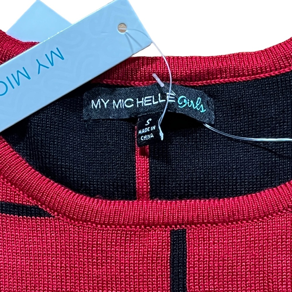 My Michelle Dress Girls’ Small Red/Black Short Sleeve - Picture 6 of 9